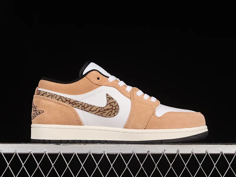 All categories Air Jordan Jordan series basketball shoes Air Jordan 1 Low Z version Air Jordan 1 Low AJ1 Joe 1 white and yellow burst pattern low-top cultural casual sneakers DZ4130-201